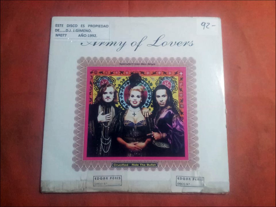 ARMY OF LOVERS.(CRUCIFIED.(JUDAS MIX DUBSTRUMENTAL.)(12'' MINI LP.)(1992.)