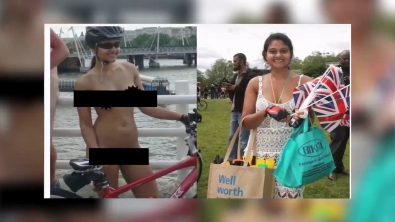 Hot Meenal Jain Participate In Nakked Cycle Race (WNBR) London 2016