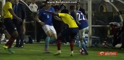 Filipe Luís Terrible Head On Collision with Philippe Coutinho  05-06-2016