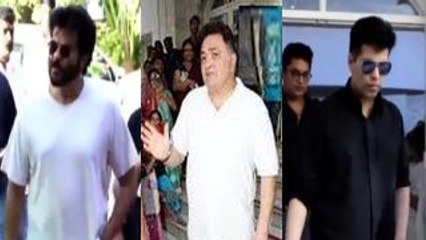Karan Johar ,Rishi Kapoor and Anil Kapoor At Prayer Of Producer Vikas Mohan