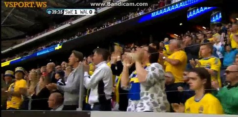 Emil Forsberg Goal- Sweden 1-0 Wales -05-06-2016