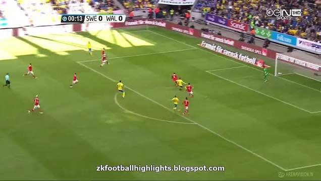 Zlatan Ibrahimovic Goal Chance - Sweden vs. Wales 05.06.2016