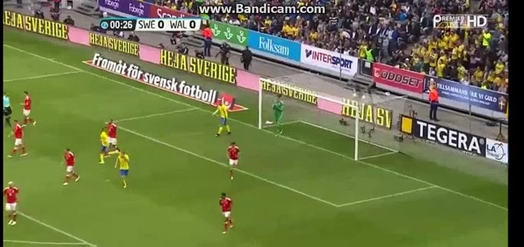 Zlatan Ibrahimovic Goal- Sweden 1-0 Wales -05-06-2016