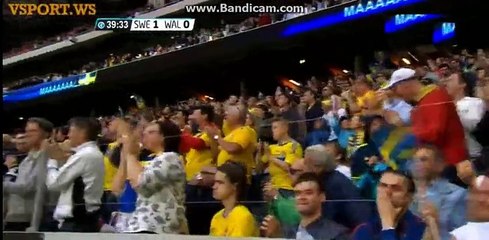 Zlatan Ibrahimovic Fantastic acceleration - Sweden 1-0 Wales -05-06-2016