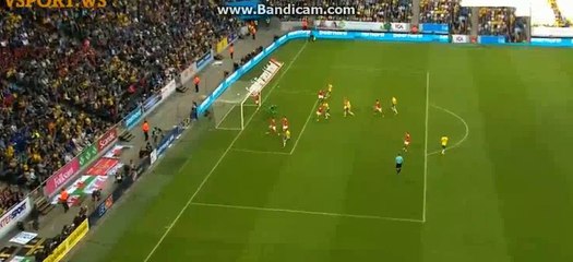 Mikael Lustig GOAAAL - Sweden 2-0 Wales Friendly Match