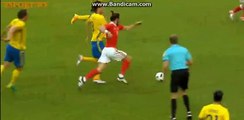 Gareth Bale Horror Foul - Sweden 2-0 Wales - 05-06-2016