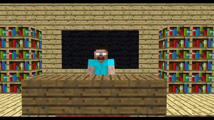 Monster School- Walking on a log - Minecraft Animation