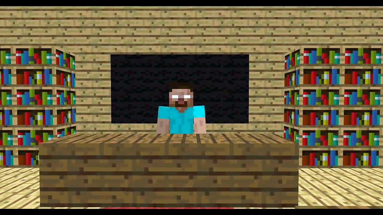 Monster School- Walking on a log - Minecraft Animation