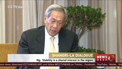 Singaporean Defense Minister Stability is a shared interest in the region