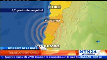 Sismo de magnitud 5.7 sacudió dos regiones del norte de Chile sin reporte de daños