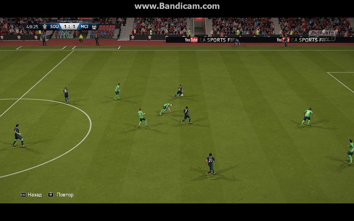 BPL 18 Тур. Саутгемптон - Манчестер Сити 1:2. Silva, 50'