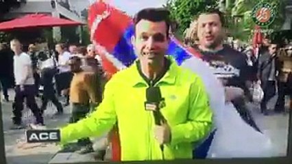 Novak Djokovic fans after winning his first Roland Garros tittle