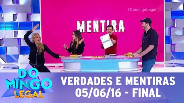 Verdades e Mentiras - Adriane Galisteu e Danilo Gentili - Final