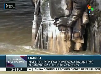 Empieza a bajar la crecida del río Sena; alcanzó 6.9 mts de altura