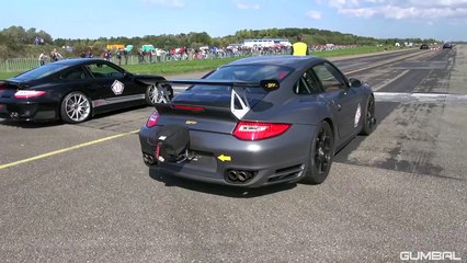 1400HP Porsche 9ff GTronic vs 1300HP 9ff TR1300 vs 1200HP Nissan GT-R Alpha 12+