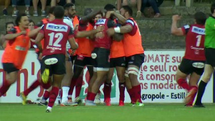 TOP 14 - Agen - Oyonnax : 23-19 - Essai Alaska TAUFA (OYO) - J26 - Saison 2015-2016