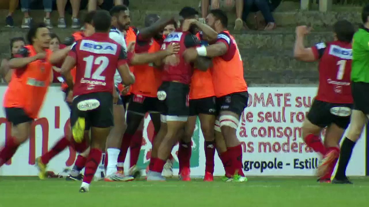 TOP 14 - Agen - Oyonnax : 23-19 - Essai Alaska TAUFA (OYO) - J26 - Saison 2015-2016
