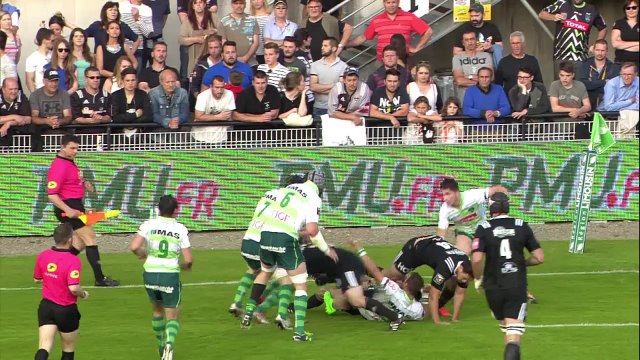 TOP 14 - Brive - Pau : 46-10 - Essai Marvin LESTREMAU (PAU) - J26 - Saison 2015-2016