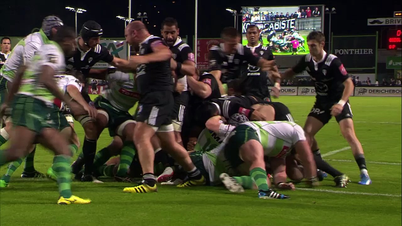 TOP 14 - Brive - Pau : 46-10 - Essai Thomas LARANJEIRA (BRI) - J26 - Saison 2015-2016