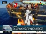 Guardacostas italianos interceptan en el Mediterráneo a 366 refugiados