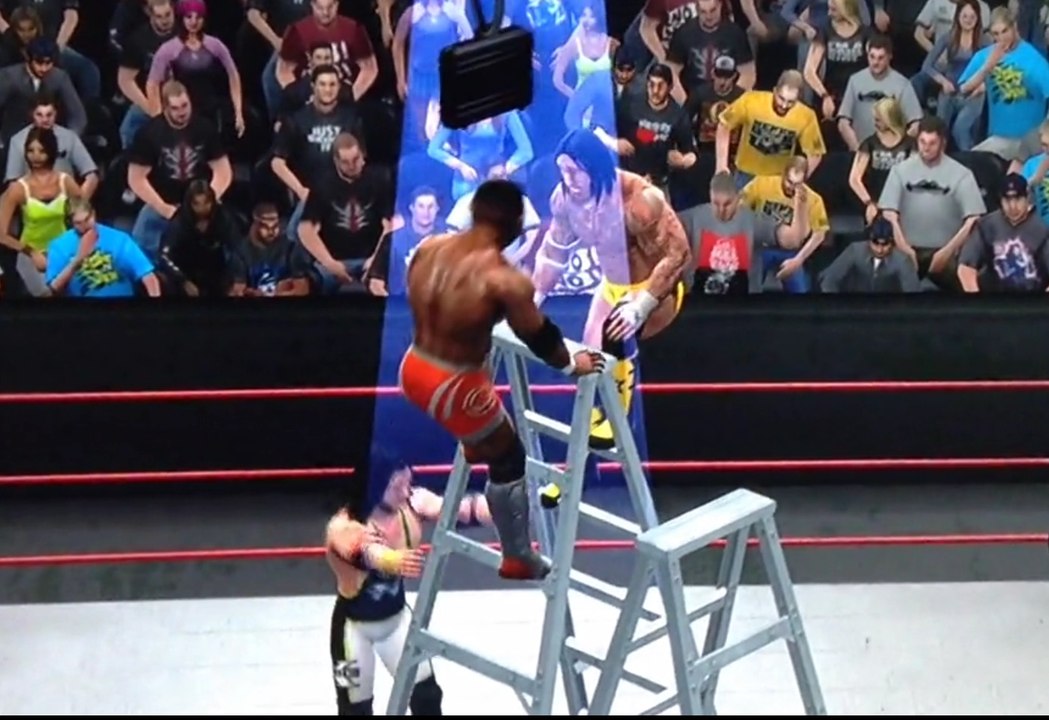 CM PUNK VS SHELTON BENJAMIN VS X PAC LADDER MATCH.