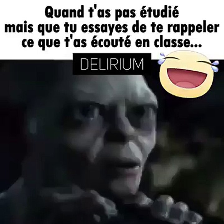 quant t'as pas étudié mais que tu essayes de te rappeler ce que t'as écouté en classe