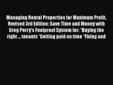 READbook Managing Rental Properties for Maximum Profit Revised 3rd Edition: Save Time and Money