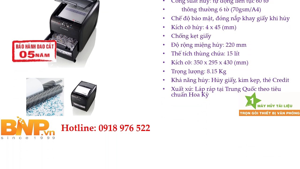 Máy hủy giấy GBC - ペーパーシュレッダーGBC PAPER SHREDDER