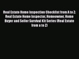 READbook Real Estate Home Inspection Checklist from A to Z: Real Estate Home Inspector Homeowner