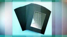 Pack of 25 sets of 8x10 BLACK Picture Mats Mattes Matting fo