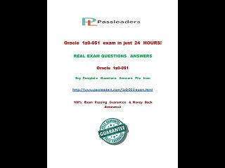 Passleader 1z0-051 Exam Questions