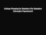 Read Book College Planning for Dummies (For Dummies (Lifestyles Paperback)) ebook textbooks