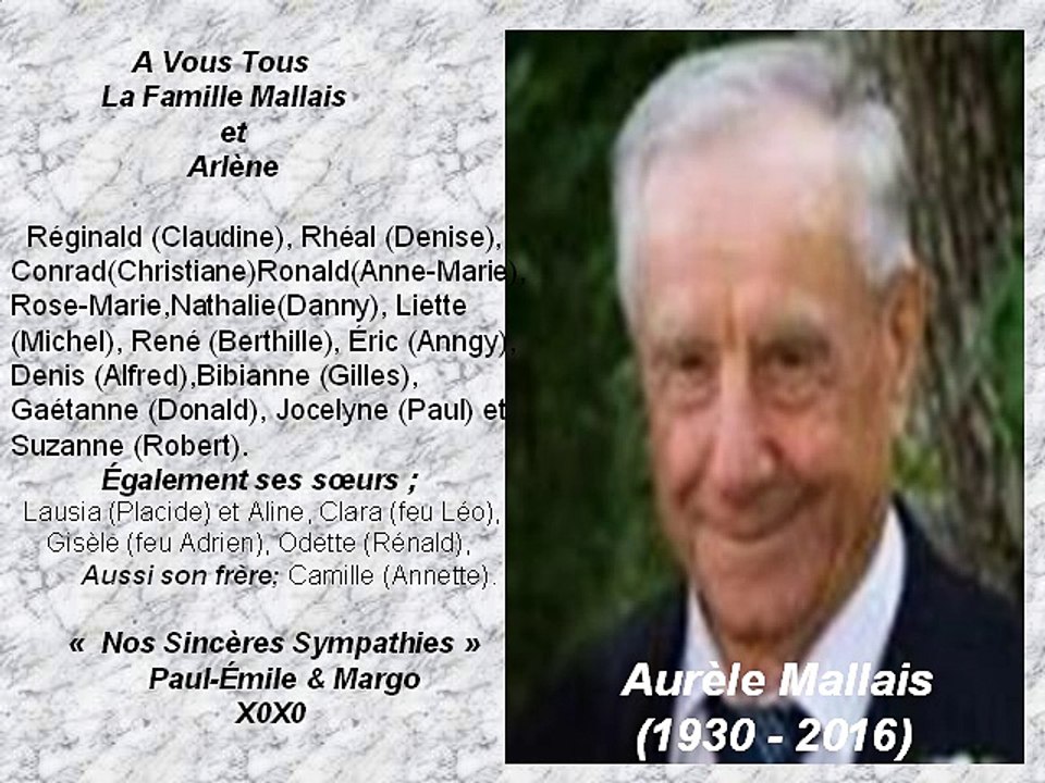 Aurèle Mallais Hommage