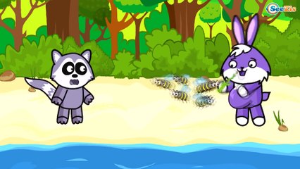 Cartoons compilation for kids. Funny Animals - Pig, Elephant, Cat, Lemur. Season 1. Episodes 1-4