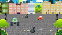 Car Cartoons Compilation. Racing Cars and Monster Truck. Police Car, Garbage Truck. Kids Cars TV