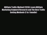 [PDF] Affiliate Traffic Method (2016): Learn Affiliate Marketing Keyword Research and The Best