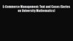 [PDF] E-Commerce Management: Text and Cases (Series on University Mathematics) [Read] Full