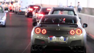 Nissan GT-R Accelerating in Street