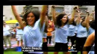Channel 4 News Coverage JMarcos Videosync Flash Mob Dance Lincoln Road Mall Miami Beach FL