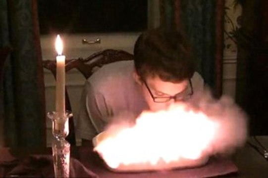 Üflediği Doğum Günü Pastası Alev Aldı