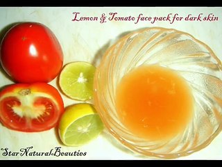 Tomato lemon face pack for dark skin - summer special