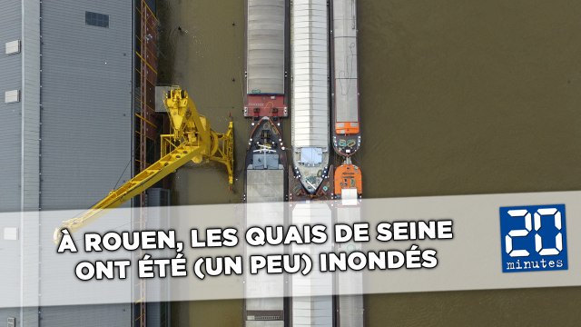Les quais de Seine inondés à Rouen