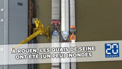 Les quais de Seine inondés à Rouen
