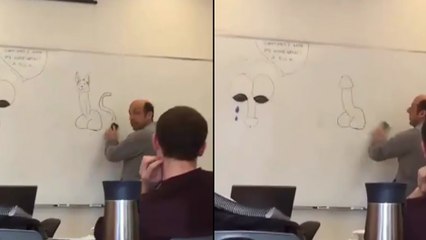 L'un des élèves a fait une blague avec un marqueur permanent !