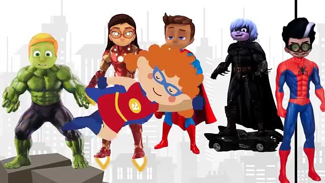 Peppa pig crying and Pj masks superheroes saves her funny story Finger family Nursery rhyme song 20