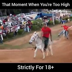 Horse riding fail
