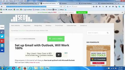 Set up Gmail with Outlook, Will Work 100%