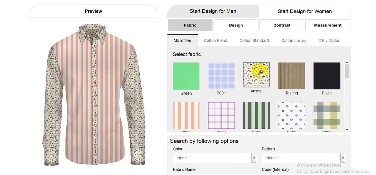 Personalize Shirt Design online using Shirt Designer Tool Software