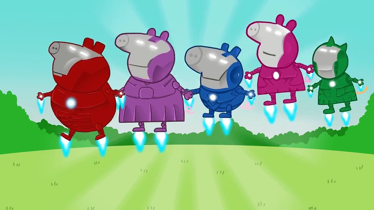 Peppa Pig Iron Man Finger Family / Nursery Rhymes