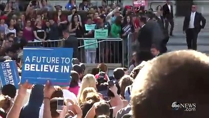 Secret Service Rushes Stage at Bernie Sanders Rally